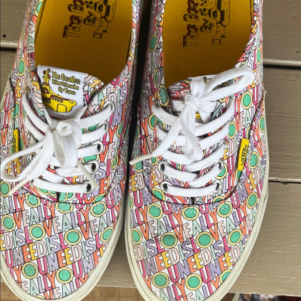 Vans Multi-Color Beatles Yellow Submarine Pattern Authentic Sneakers - Picture 2 of 6